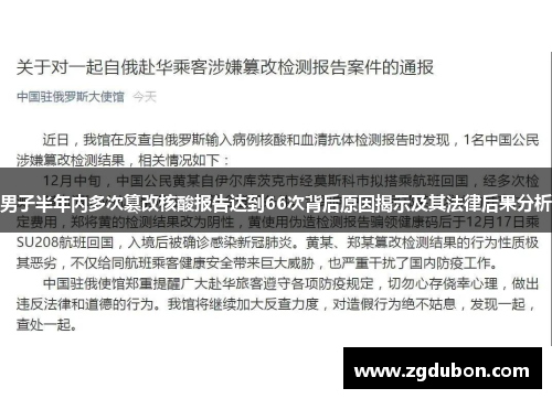 男子半年内多次篡改核酸报告达到66次背后原因揭示及其法律后果分析